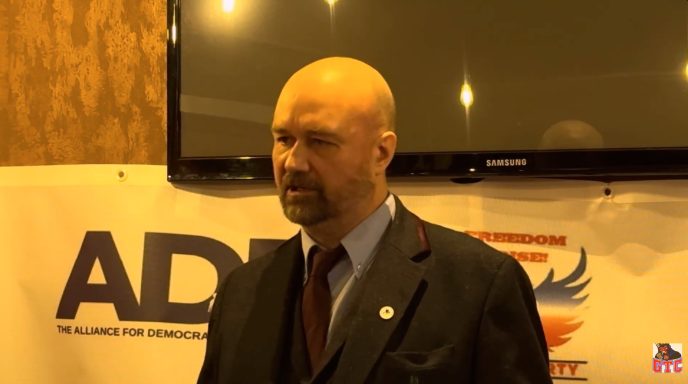 Ken Thomson Treasurer and Scottish leaderof the ADF Party Ken Thomson